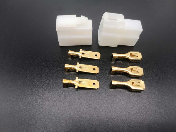 new 1 set1 of 3pin 6.3mm car connector kit male and female socket plugs for cars motorcycles
new 1 set1 of 3pin 6.3mm car connector kit male and female socket plugs for cars motorcycles