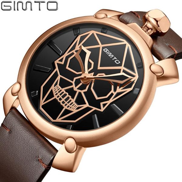 wristwatches 2021 creative skull men watch gold clock male watches casual vintage leather waterproof wristwatch relogio, Slivery;brown
wristwatches 2021 creative skull men watch gold clock male watches casual vintage leather waterproof wristwatch relogio, Slivery;brown