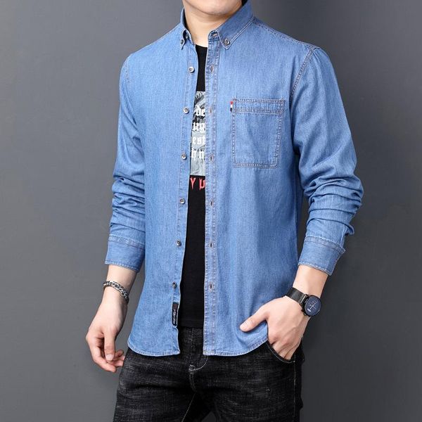 Men's Casual Shirts 100% Cotton Top Quality Fashion Brand Slim Fit Harajuku Denim Shirt For Men Long Sleeve Classic Clothing, White;black
Men's Casual Shirts 100% Cotton Top Quality Fashion Brand Slim Fit Harajuku Denim Shirt For Men Long Sleeve Classic Clothing, White;black
