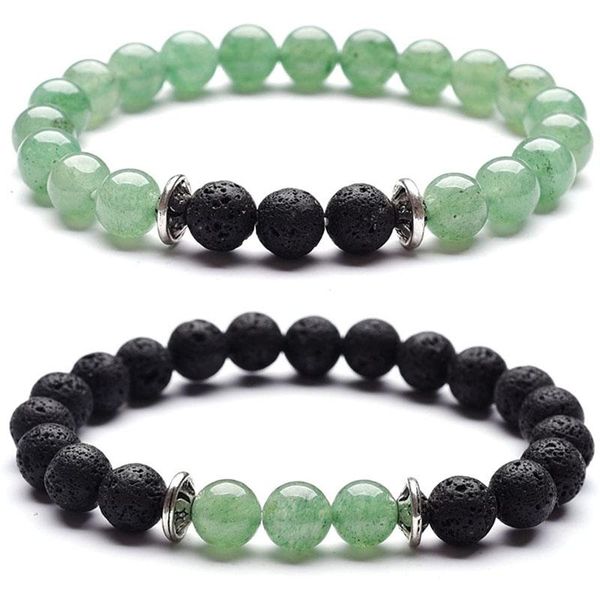 beaded, strands green aventurine & lava rock stone healing eessential oil diffuser stretch bracelets for couples, Black
beaded, strands green aventurine & lava rock stone healing eessential oil diffuser stretch bracelets for couples, Black