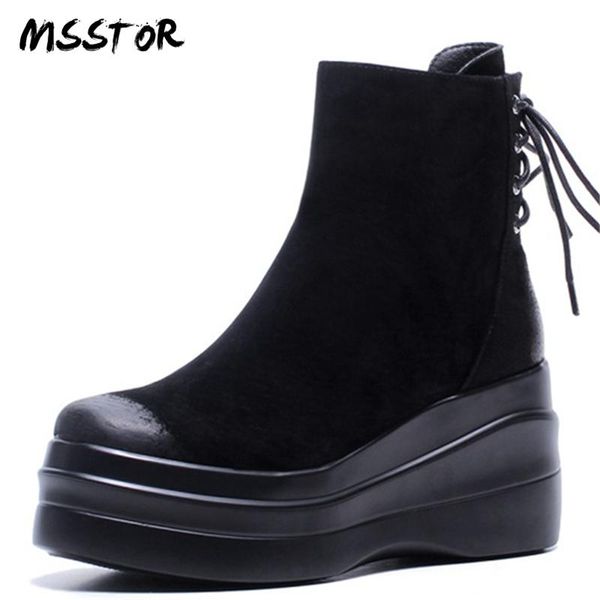 boots msstor round toe shoe laces casual shoes women black fashion platform winter mixed colors ankle for
boots msstor round toe shoe laces casual shoes women black fashion platform winter mixed colors ankle for