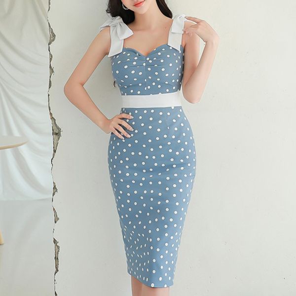 new arrival fashion party women elegant summer strap bow dot temperament office lady simple slim pencil dress mbt0, White;black
new arrival fashion party women elegant summer strap bow dot temperament office lady simple slim pencil dress mbt0, White;black