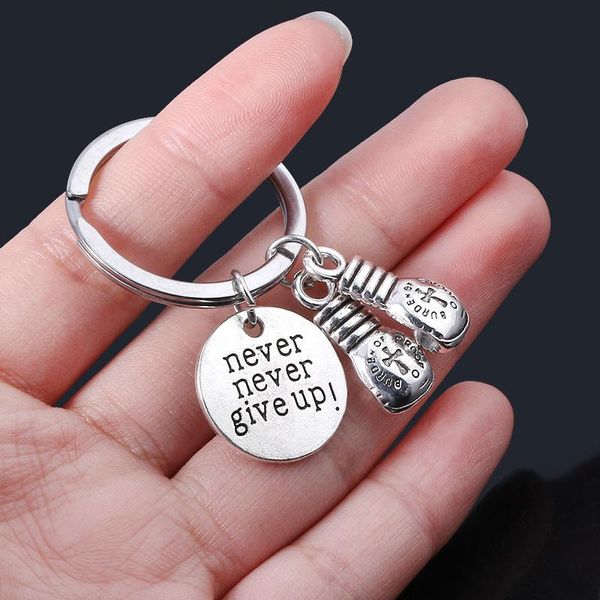 keychains boxing gloves keychain letter never give up key chain for women men bodybuilder jewelry accessories, Silver
keychains boxing gloves keychain letter never give up key chain for women men bodybuilder jewelry accessories, Silver
