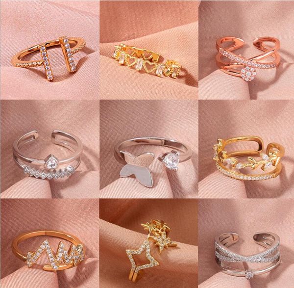 retro chain adjustable ring personality white zircon opening rings for women mother's day gifts, Golden;silver
retro chain adjustable ring personality white zircon opening rings for women mother's day gifts, Golden;silver