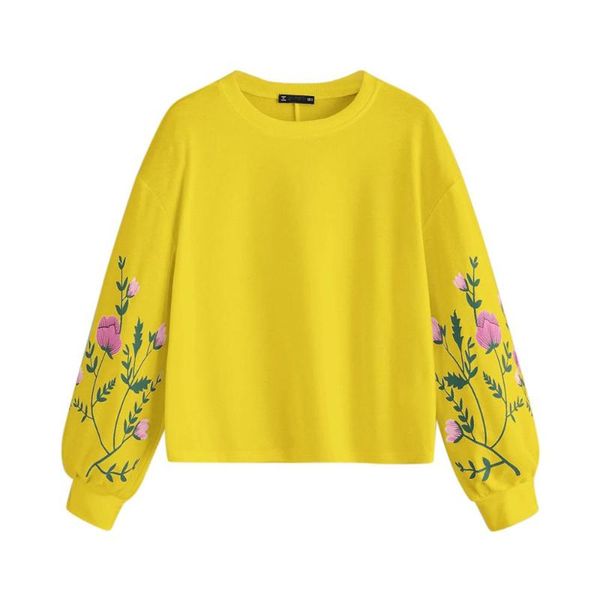 women's hoodies & sweatshirts women o-neck long sleeve botanical floral print pullovers sweatshirt autumn casual solid blouse for femal, Black
women's hoodies & sweatshirts women o-neck long sleeve botanical floral print pullovers sweatshirt autumn casual solid blouse for femal, Black