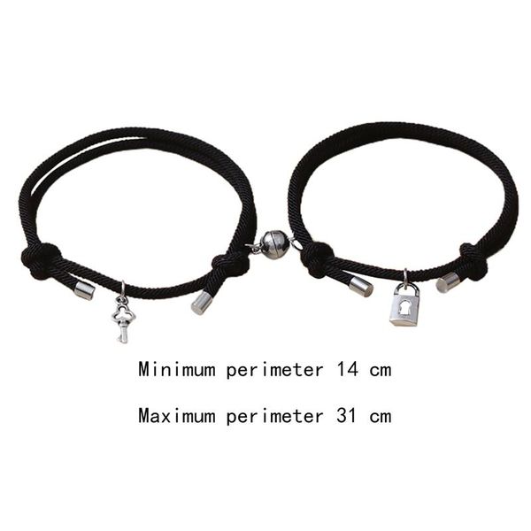 charm bracelets 2pcs/set paired bracelet with magnets classic key lock braslet gifts for couples elastic hair rope friendship gift, Golden;silver
charm bracelets 2pcs/set paired bracelet with magnets classic key lock braslet gifts for couples elastic hair rope friendship gift, Golden;silver