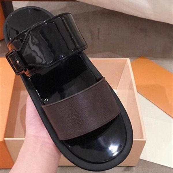 sandals women shoes print patent leather bom dia mule on-trend slide sandal lady rubber bottom soft slipper with box, Black
sandals women shoes print patent leather bom dia mule on-trend slide sandal lady rubber bottom soft slipper with box, Black