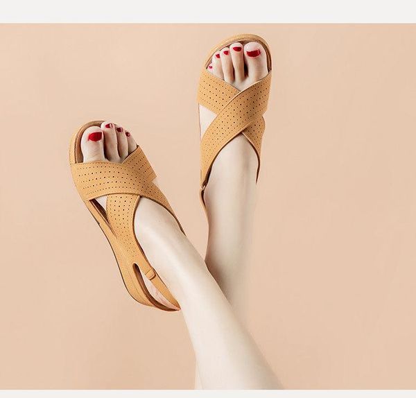 sandals women summer 2021 hollow wedges female casual leather socofy retro sandalis woman plus size, Black
sandals women summer 2021 hollow wedges female casual leather socofy retro sandalis woman plus size, Black