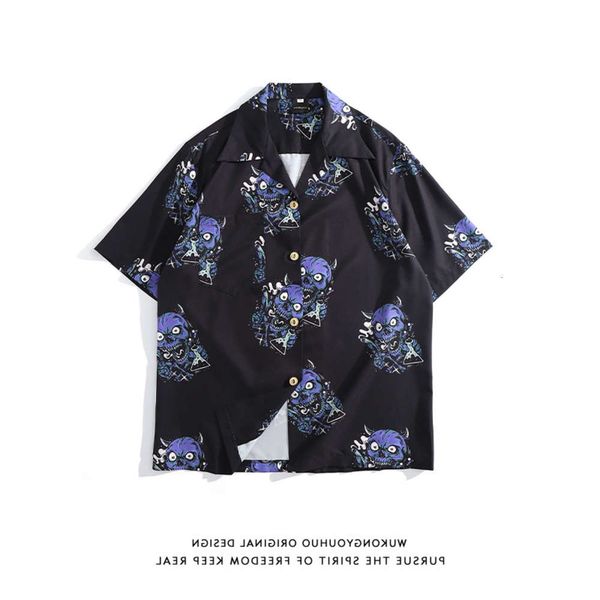 shirts2020 skull full print short sleeve men's trendy street loose dark shirt, White;black
shirts2020 skull full print short sleeve men's trendy street loose dark shirt, White;black