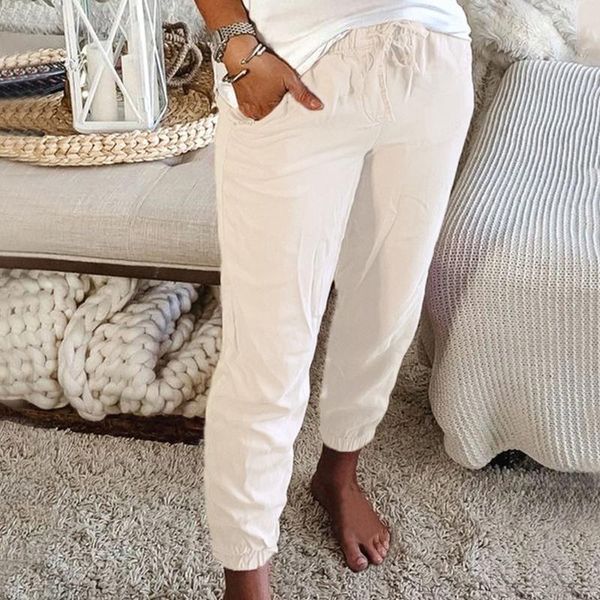 women's pants & capris spring summer pocket casual solid color elastic waist corset simple all-match drawstring trousers, Black;white
women's pants & capris spring summer pocket casual solid color elastic waist corset simple all-match drawstring trousers, Black;white