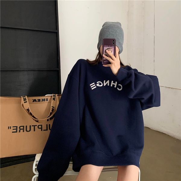 2021 new autumn college style long letter embroidery round neck hoodie women loose long-sleeved sweatshirt trend zbk1, Black
2021 new autumn college style long letter embroidery round neck hoodie women loose long-sleeved sweatshirt trend zbk1, Black