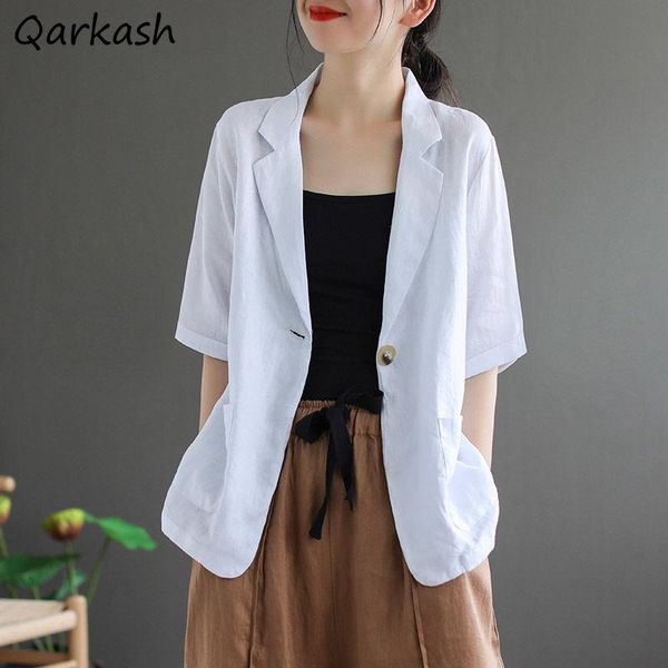 women's suits & blazers women single button female notched outwear all-match fashion chic thin summer solid high street sun-proof basic, White;black
women's suits & blazers women single button female notched outwear all-match fashion chic thin summer solid high street sun-proof basic, White;black