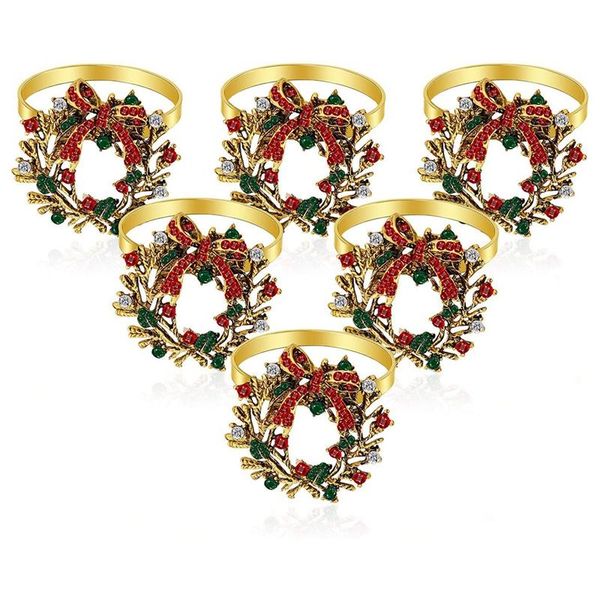 napkin rings christmas wreath holder for party wedding table settings decoration