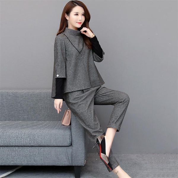 2021 spring 2 female ensemble fashion long sleeve defines casual ladies $tall waist pants outfits t383 4v90, Black;brown
2021 spring 2 female ensemble fashion long sleeve defines casual ladies $tall waist pants outfits t383 4v90, Black;brown