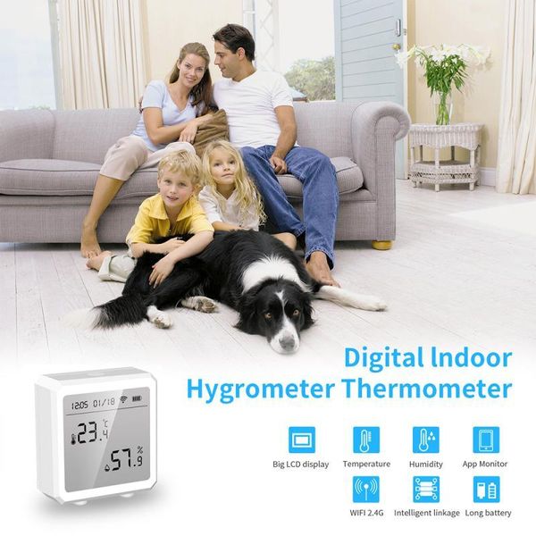 smart home control wifi+bluetooth tuya temperature and humidity sensor hygrometer thermometer detector support alexa google life
smart home control wifi+bluetooth tuya temperature and humidity sensor hygrometer thermometer detector support alexa google life