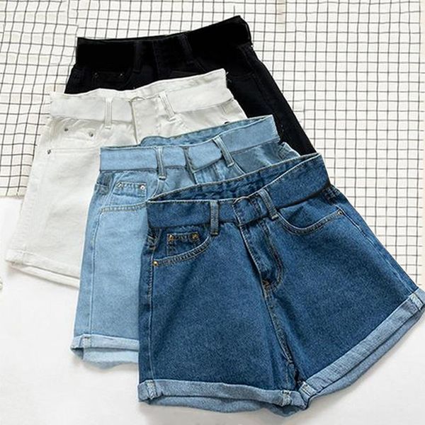 women's shorts summer hight waist women casual solid pockets jeans all match denim classic fashion female, White;black
women's shorts summer hight waist women casual solid pockets jeans all match denim classic fashion female, White;black