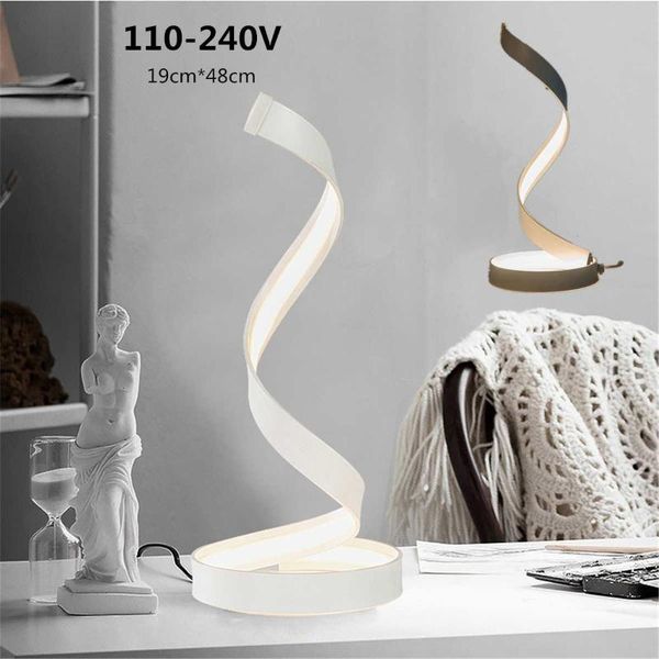 led table lamp for bedroom circular acrylic desk lamp for living room black/white dimmable bedside spiral night light
led table lamp for bedroom circular acrylic desk lamp for living room black/white dimmable bedside spiral night light