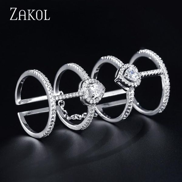 cluster rings zakol fashion heart shape zirconia crystal wedding open for women party anillos anel jewelry fsrp2126, Golden;silver
cluster rings zakol fashion heart shape zirconia crystal wedding open for women party anillos anel jewelry fsrp2126, Golden;silver