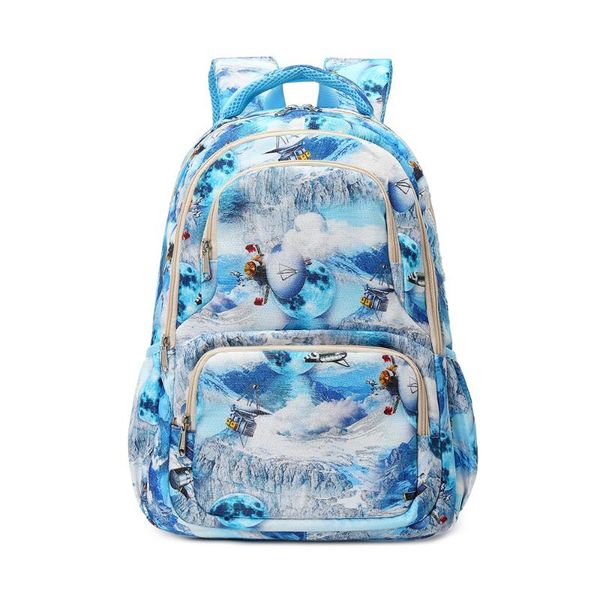 backpack children cartoon printed two-way zipper rucksack with reflective strip waterproof multi-color primary school bag
backpack children cartoon printed two-way zipper rucksack with reflective strip waterproof multi-color primary school bag
