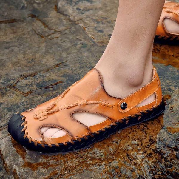 sandals men summer genuine leather sport outdoor comfy beach shoes native casual flat breathable big size 481, Black
sandals men summer genuine leather sport outdoor comfy beach shoes native casual flat breathable big size 481, Black