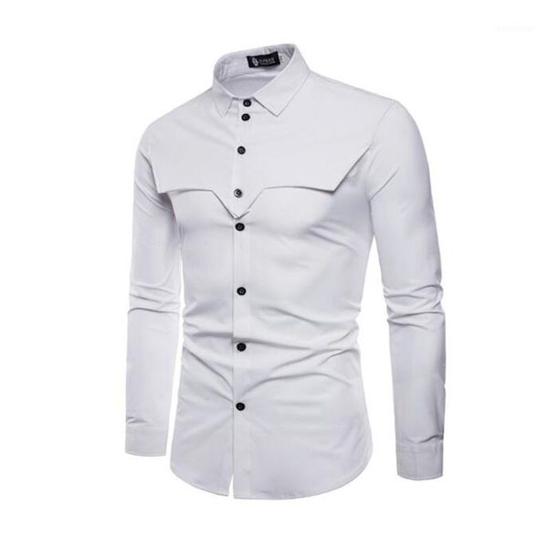 men's court style fashion tailored long sleeve shirt, business shirt dress shirts, White;black
men's court style fashion tailored long sleeve shirt, business shirt dress shirts, White;black