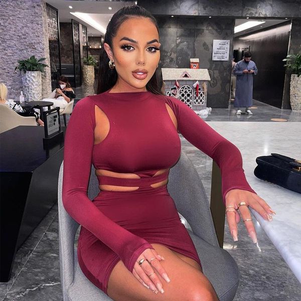 casual dresses 2021 summer fashion women's red hollow dress tight fitting mini long-sleeved stand up collar club temperament all ma, Black;gray
casual dresses 2021 summer fashion women's red hollow dress tight fitting mini long-sleeved stand up collar club temperament all ma, Black;gray