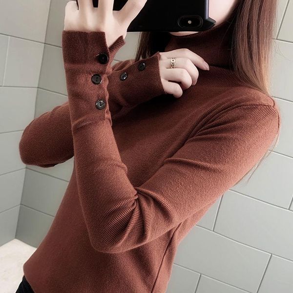 women's sweaters autumn 2021 slim long sleeve pile up high neck knitted bottoming shirt tight sweater with and winter trend, White;black
women's sweaters autumn 2021 slim long sleeve pile up high neck knitted bottoming shirt tight sweater with and winter trend, White;black