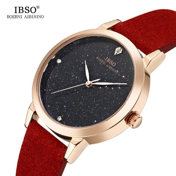 wristwatches ibso vintage red genuine leather women watches ladies creative starry sky 2021 female quartz watch #8303, Slivery;brown
wristwatches ibso vintage red genuine leather women watches ladies creative starry sky 2021 female quartz watch #8303, Slivery;brown