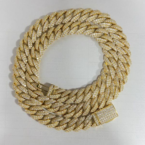chains shiny yellow gold color 925 silver 10mm width 18 inches full synthetic moissanite gemstone cuban rock necklace
chains shiny yellow gold color 925 silver 10mm width 18 inches full synthetic moissanite gemstone cuban rock necklace