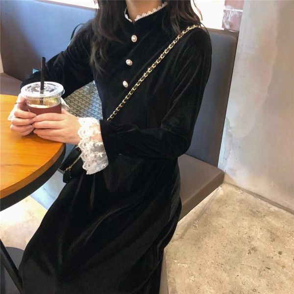 casual dresses vintage women elegant loose office patchwork flare sleeve gothic midi female party autumn jayq, Black;gray
casual dresses vintage women elegant loose office patchwork flare sleeve gothic midi female party autumn jayq, Black;gray