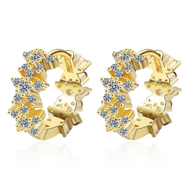 hoop & huggie 925 sterling silver earrings zircon 18k interwoven for women's wedding charm jewelry gift, Golden;silver
hoop & huggie 925 sterling silver earrings zircon 18k interwoven for women's wedding charm jewelry gift, Golden;silver