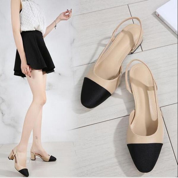 dress shoes rushiman women's sandals women mixed colors back strap summer woman thick heels footwear plus size 34-41, Black
dress shoes rushiman women's sandals women mixed colors back strap summer woman thick heels footwear plus size 34-41, Black