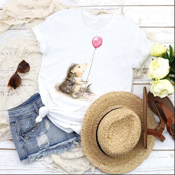 women graphic watercolor cute funny printed animal cartoon fashion tees clothing female print t shirt womens t shirt, White
women graphic watercolor cute funny printed animal cartoon fashion tees clothing female print t shirt womens t shirt, White