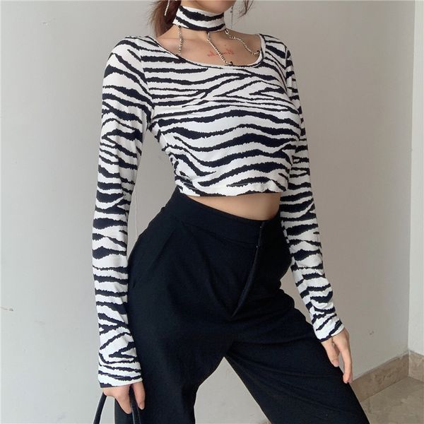 chic chain womens tee shirt goth aesthetic zebra pattern long sleeve shirt 2021 fashion streetwear skinny crop, White
chic chain womens tee shirt goth aesthetic zebra pattern long sleeve shirt 2021 fashion streetwear skinny crop, White