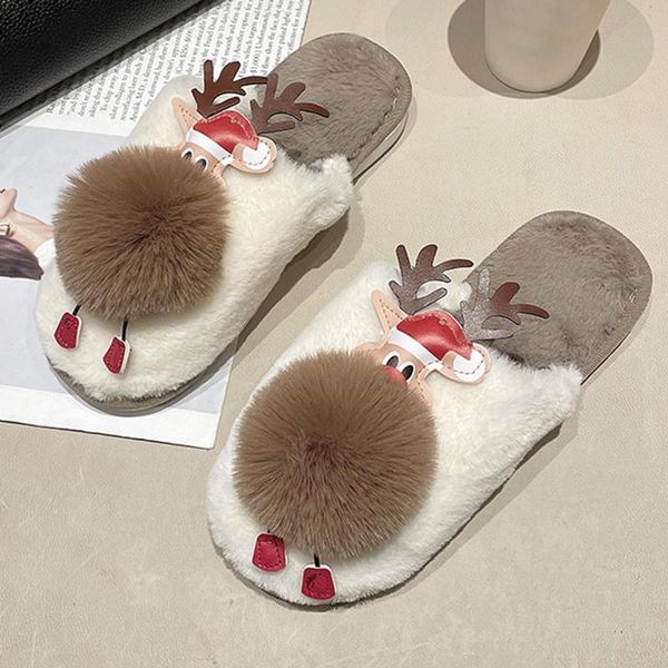 slippers christmas elk plush home women's casual winter warm shoes breathable outdoor slip on deer zapatos mujer 2022, Black
slippers christmas elk plush home women's casual winter warm shoes breathable outdoor slip on deer zapatos mujer 2022, Black
