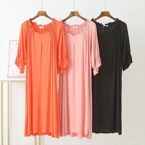 size 6xl150kg modal dress womens sleepwears short sleeve summer nightgown sweet large dresses home wear sleep, Black;red
size 6xl150kg modal dress womens sleepwears short sleeve summer nightgown sweet large dresses home wear sleep, Black;red