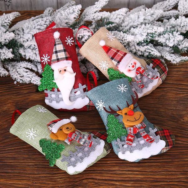 christmas decorations 2021 year stocking sack santa claus gift candy bag for home sock tree 
christmas decorations 2021 year stocking sack santa claus gift candy bag for home sock tree