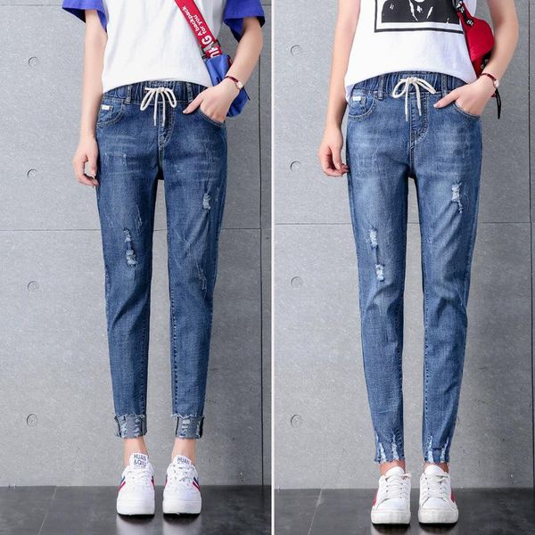 women's jeans woman stretch pencil thin loose elastic leisure feet nine women 2021, Blue
women's jeans woman stretch pencil thin loose elastic leisure feet nine women 2021, Blue