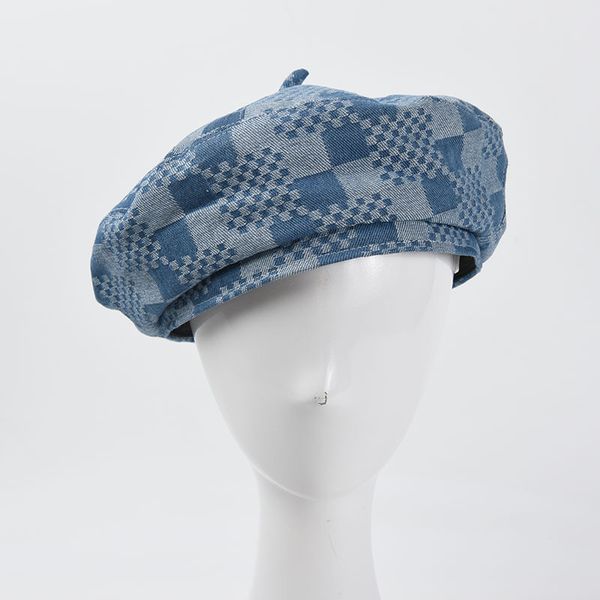 fashion retro beret hats for women autumn winter denim lattice beanie hat flat travel cap female party windproof 2021, Blue;gray
fashion retro beret hats for women autumn winter denim lattice beanie hat flat travel cap female party windproof 2021, Blue;gray