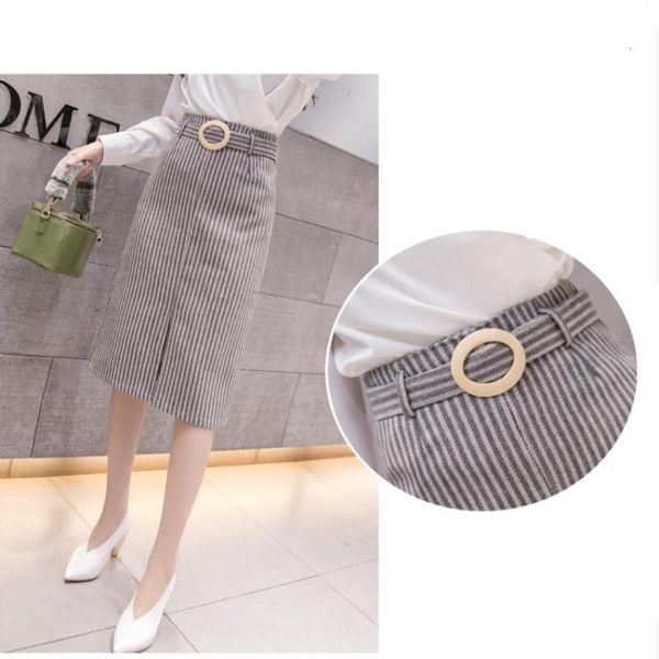 skirts woman straight striped skirt office lady style knee-length sashes elegant empire high-waisted autumn winter, Black
skirts woman straight striped skirt office lady style knee-length sashes elegant empire high-waisted autumn winter, Black