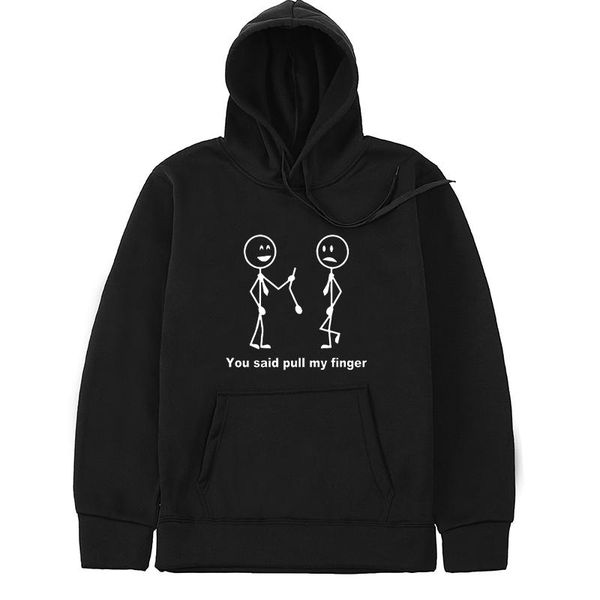 men's hoodies & sweatshirts fall/winter fleece hoodie long sleeve humor print casual loose pullover i said pull my finger, Black
men's hoodies & sweatshirts fall/winter fleece hoodie long sleeve humor print casual loose pullover i said pull my finger, Black