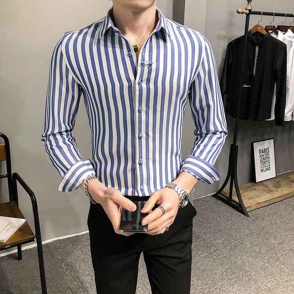 New Moda Primavera Nova Manga Longa Listrado Camisas Vestido Dos Homens Simples Formal Wear Fino Ajuste Escritri QGZR, Black;brown
New Moda Primavera Nova Manga Longa Listrado Camisas Vestido Dos Homens Simples Formal Wear Fino Ajuste Escritri QGZR, Black;brown