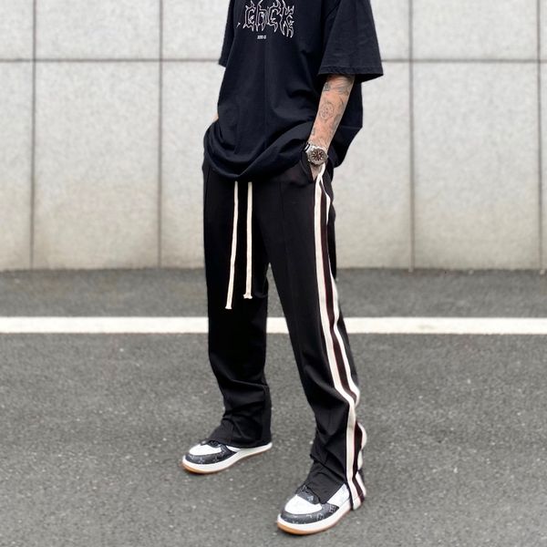 men's pants high street side retro striped velvet men straight drawstring velour casual trousers plus size mens cargo nnr3, Black
men's pants high street side retro striped velvet men straight drawstring velour casual trousers plus size mens cargo nnr3, Black