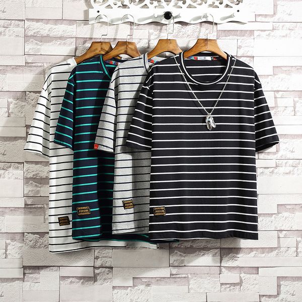 short sleeve t male shirt 2021 white striped summer tshirt superior tees hip hop punk rock fashion dress oversized m-4xl 5xl neck xpdp, White;black
short sleeve t male shirt 2021 white striped summer tshirt superior tees hip hop punk rock fashion dress oversized m-4xl 5xl neck xpdp, White;black