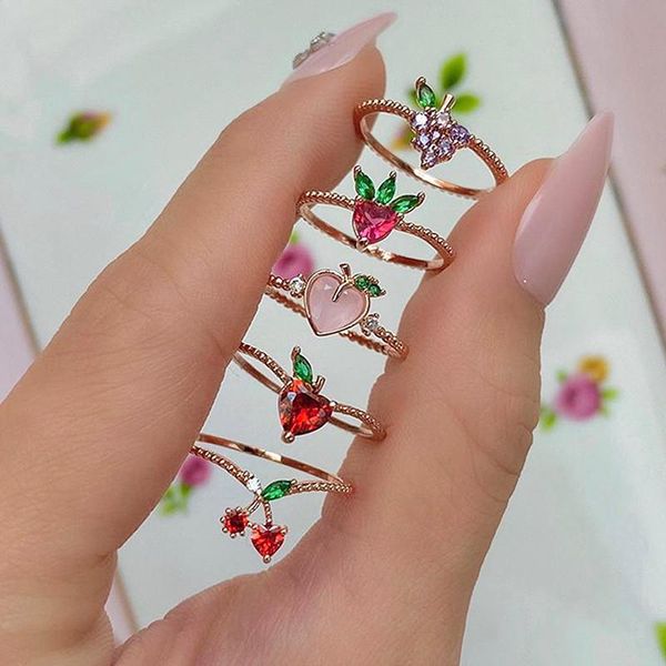 cluster rings cute grape cherry crystal ring for women girls fashion rhinestone fruit shaped finger jewelry party gifts, Golden;silver
cluster rings cute grape cherry crystal ring for women girls fashion rhinestone fruit shaped finger jewelry party gifts, Golden;silver