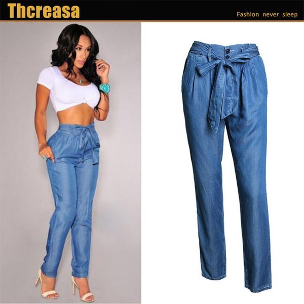 women's jeans 2021 european and american high waist elastic wide leg thin material bundle belt pants, Blue
women's jeans 2021 european and american high waist elastic wide leg thin material bundle belt pants, Blue