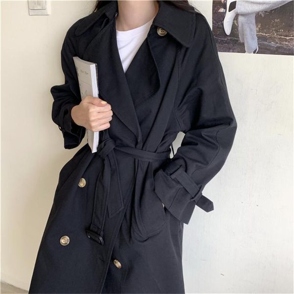 women's trench coats alien kitty all match long chic solid streetwear autumn fashion femme 2021 ol casual elegant loose overcoats, Tan;black
women's trench coats alien kitty all match long chic solid streetwear autumn fashion femme 2021 ol casual elegant loose overcoats, Tan;black