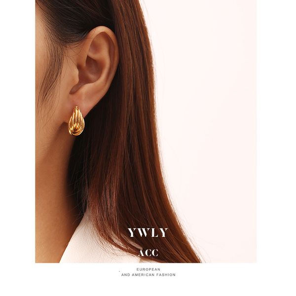minimalist small earring line abstract shell ins cool wind brass plated 18 k gold creative fashion earrings ywly, Golden
minimalist small earring line abstract shell ins cool wind brass plated 18 k gold creative fashion earrings ywly, Golden