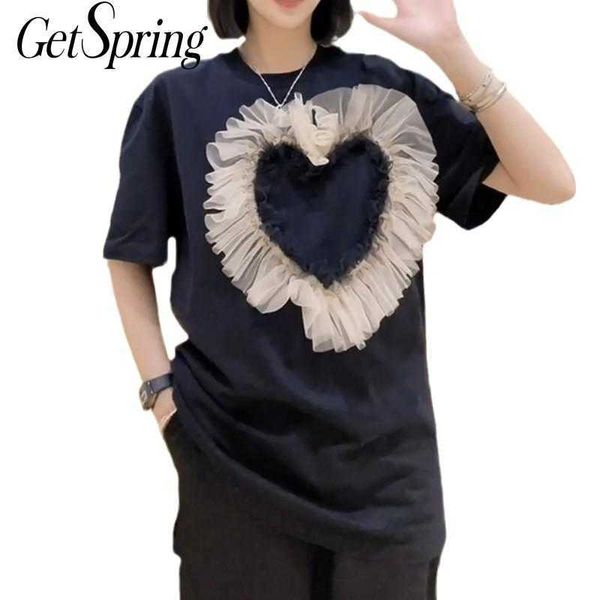 getspring women t shirt big mesh flower stitching tshirt irregular tee female t-shirt short sleeve loose tshirts 210601, White
getspring women t shirt big mesh flower stitching tshirt irregular tee female t-shirt short sleeve loose tshirts 210601, White