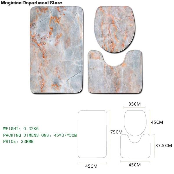 three-piece toilet floor mat marble pattern bathroom mat non-slip toilet mats floor mats home decoration luxury carpet bathroom
three-piece toilet floor mat marble pattern bathroom mat non-slip toilet mats floor mats home decoration luxury carpet bathroom